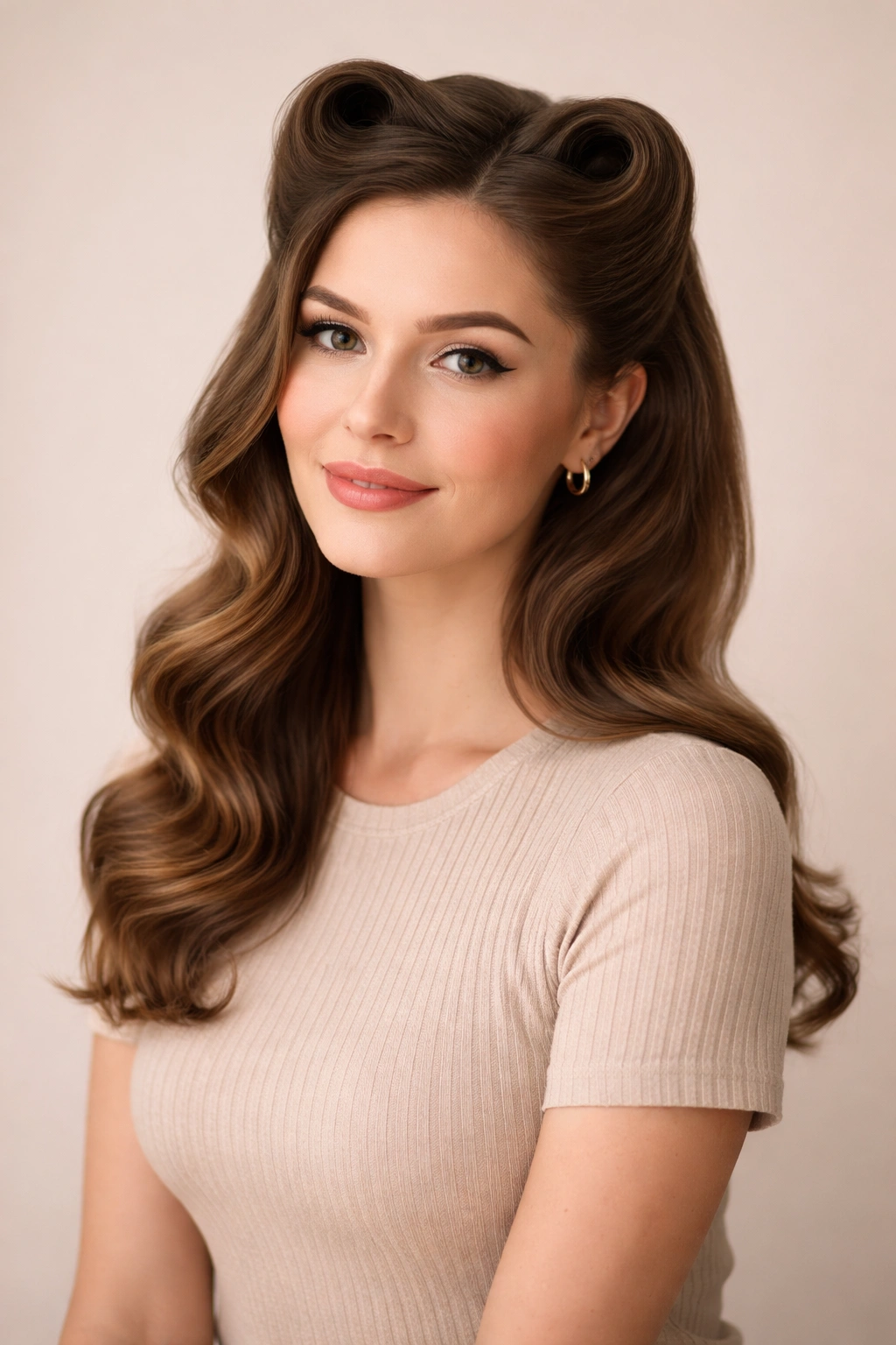 Person with a modern, wearable 1940s-inspired hairstyle
