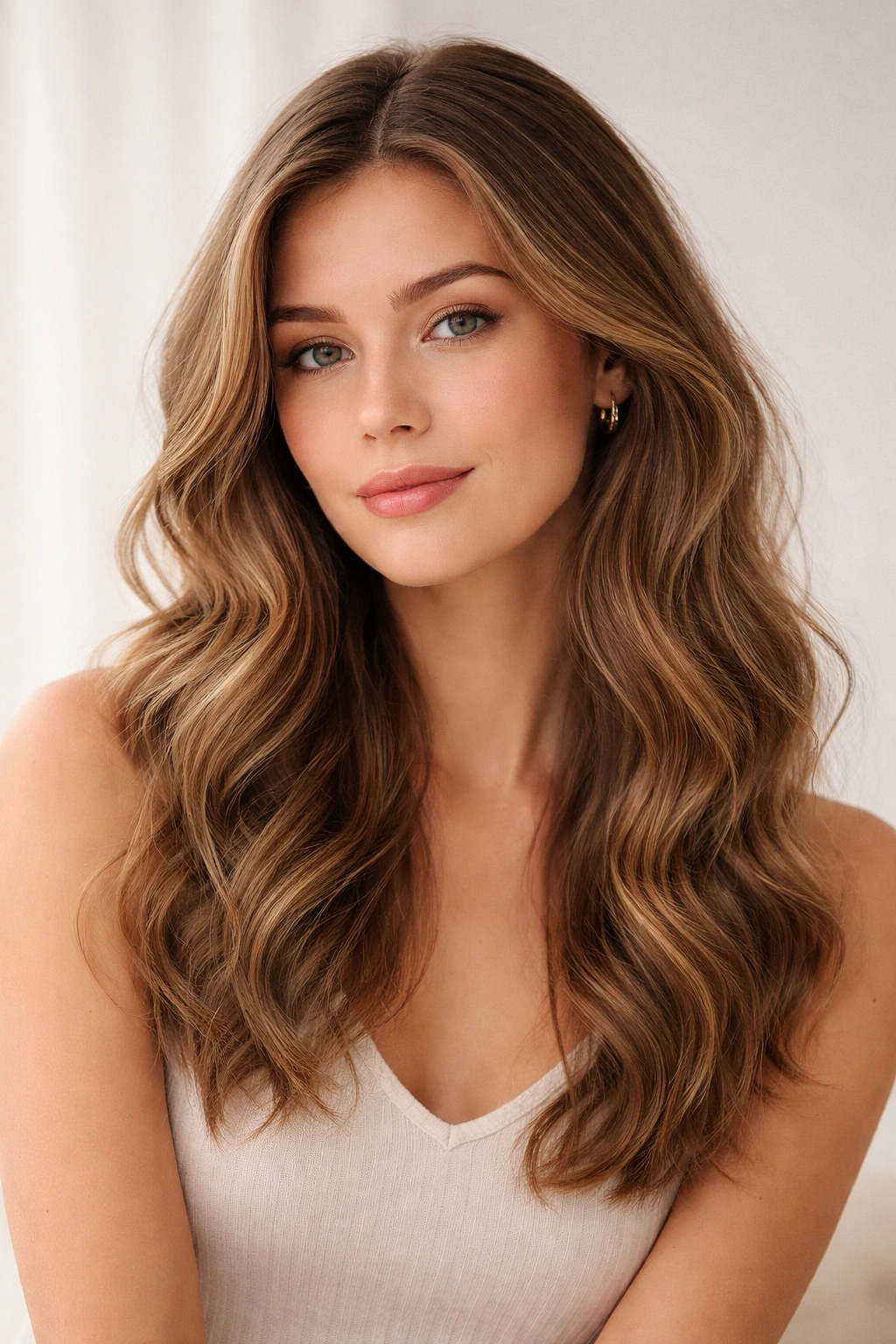 Calm portrait of a person with gentle 2A waves