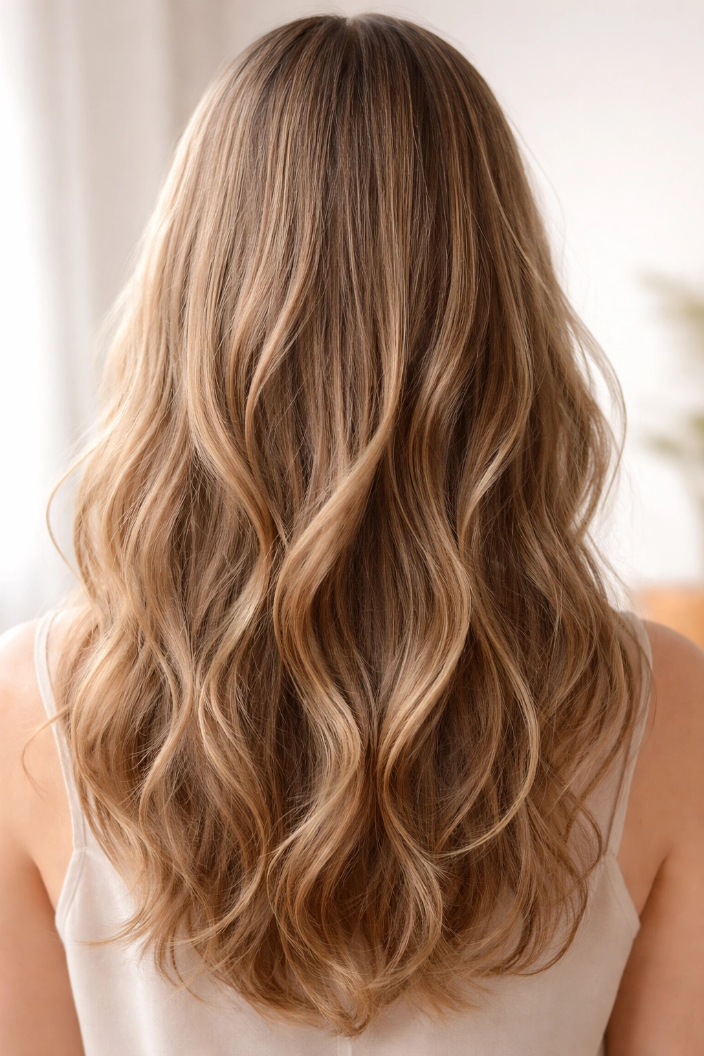 Fine hair strand after air-drying showing a subtle S-pattern indicating 2A texture.