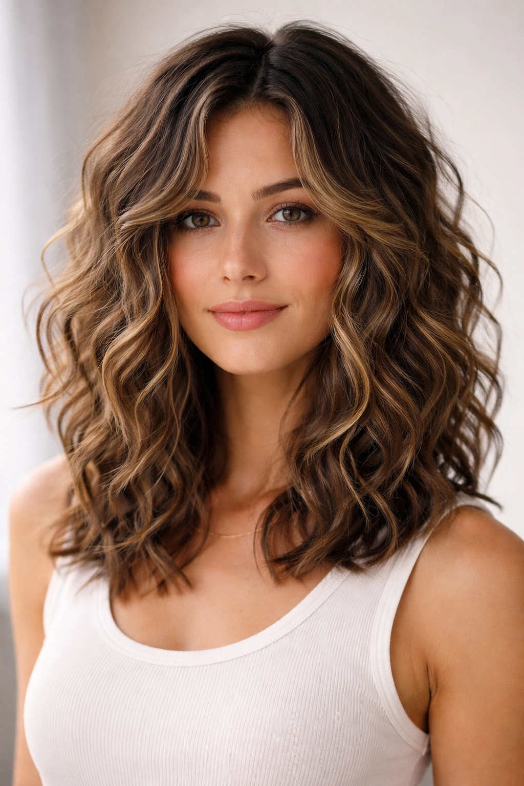 20 Curly Haircuts Broken Down By Curl Type 8 Shoulder-length lob with choppy layers and 2C-3A waves