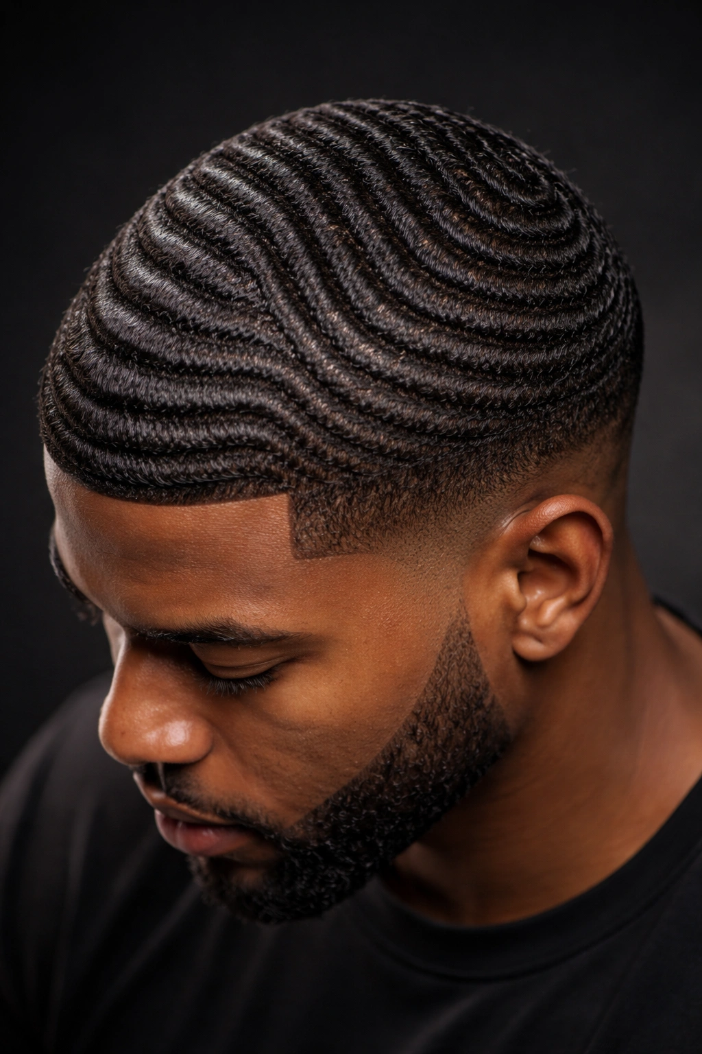 Close-up of 360 waves with a crisp fade on sides