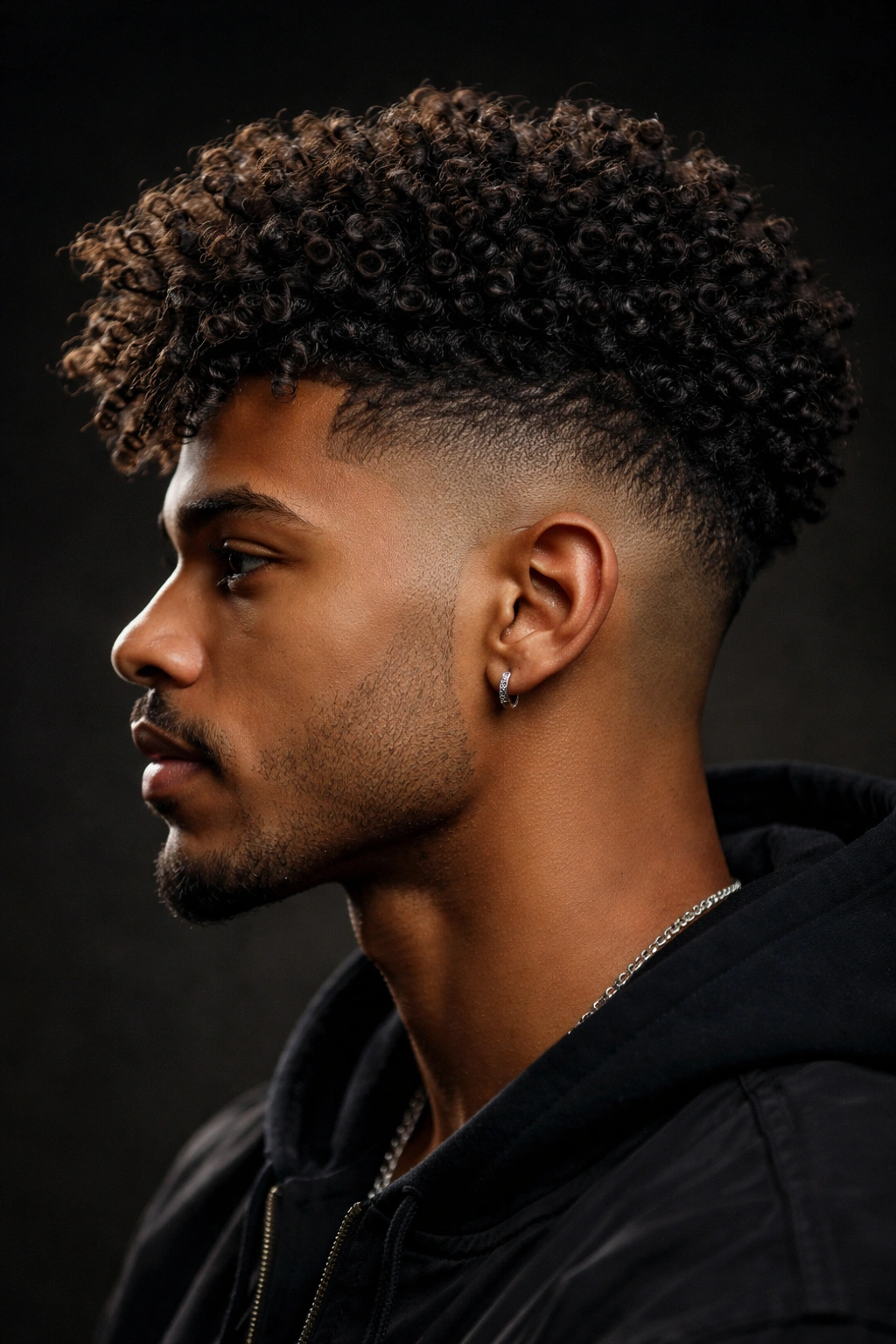 20 Curly Haircuts Broken Down By Curl Type 10 Undercut with textured top on 3C-4B curls