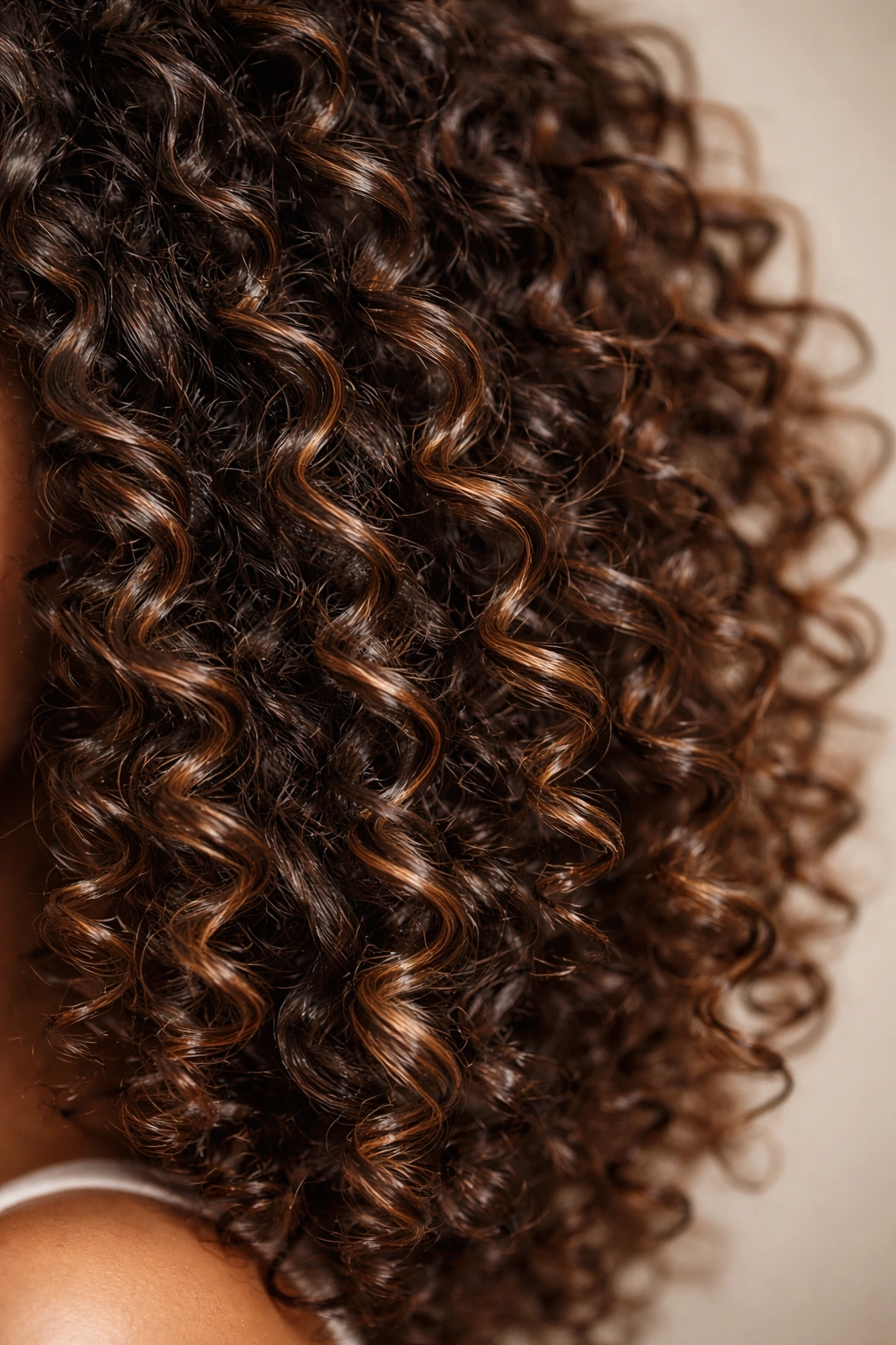 Moisturized 3C curls with shiny, hydrated texture