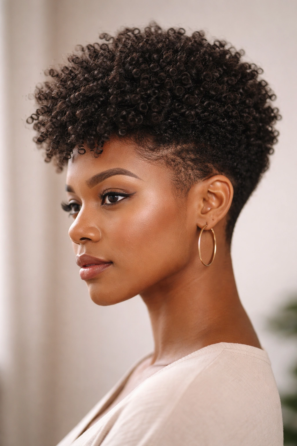 20 Curly Haircuts Broken Down By Curl Type 12 Dense 4A coils with tapered sides and shaped top