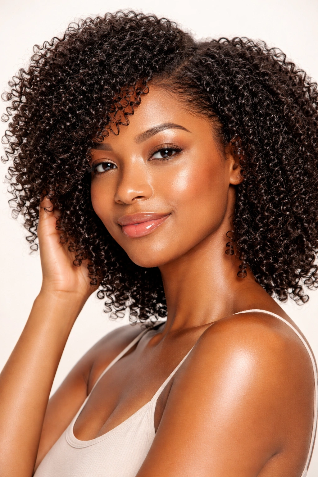 Moisturized 4A hair with defined curls and shine