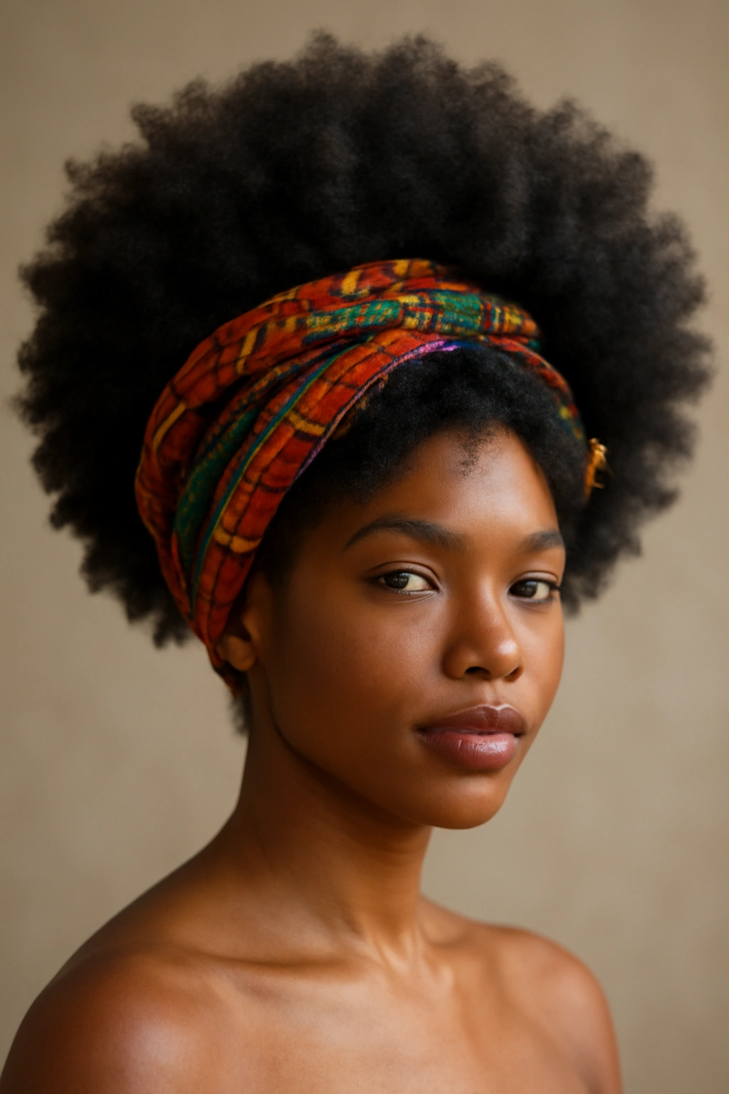 15 Afro Hairstyles for Every Length and Texture 15 Afro hairstyle accented with a colorful headwrap and hair cuffs