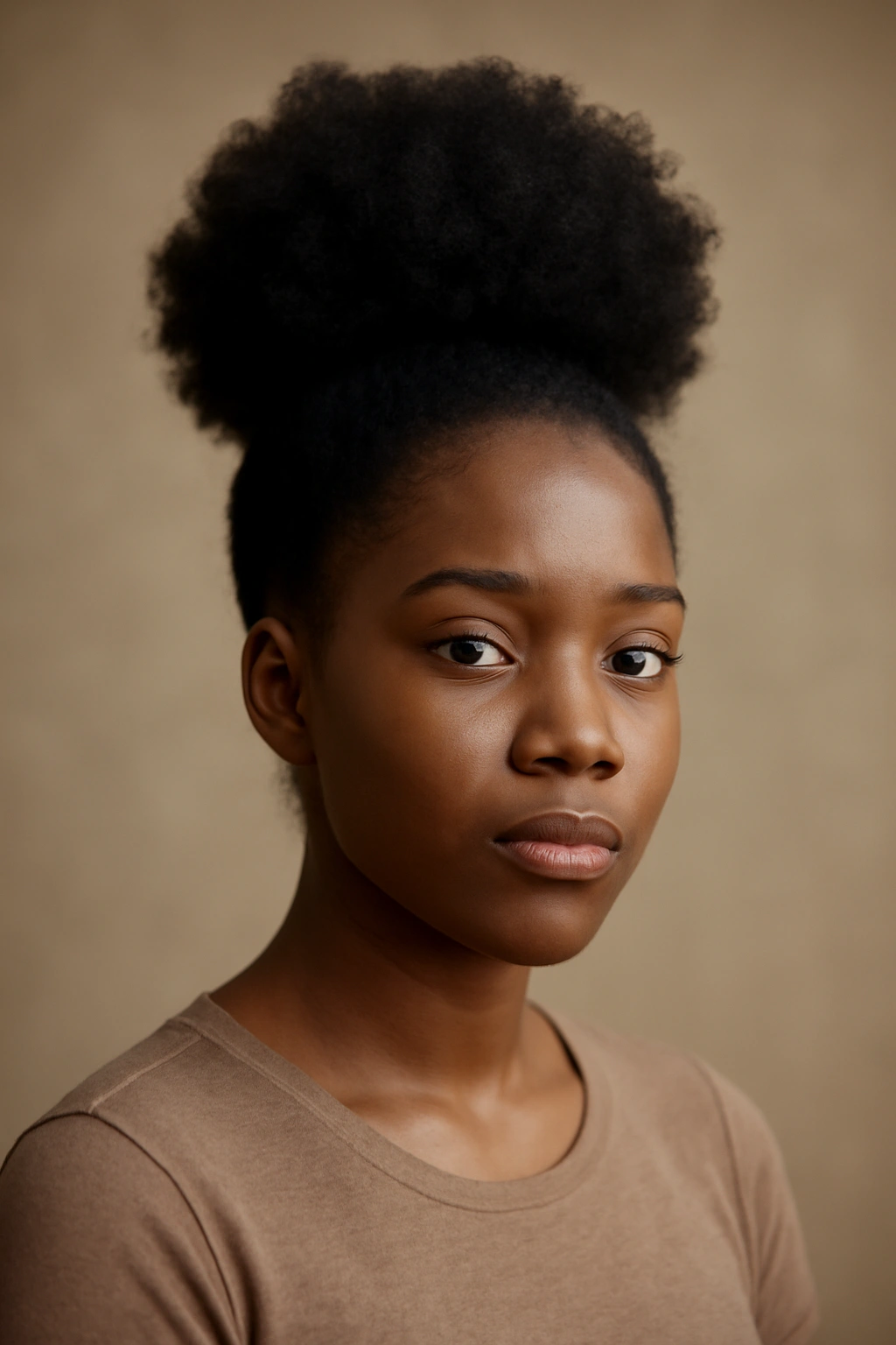 15 Afro Hairstyles for Every Length and Texture 5 Single crown afro puff with rounded volume at the top
