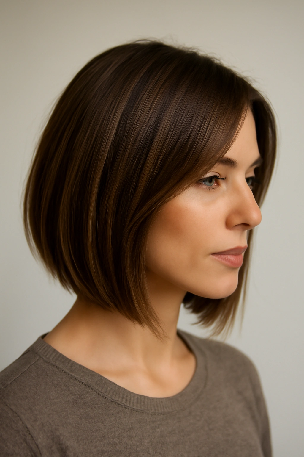 20 Bob Haircut Ideas From Short To Long Lengths 15 Shoulder-length angled lob with longer front pieces and a sharp angle