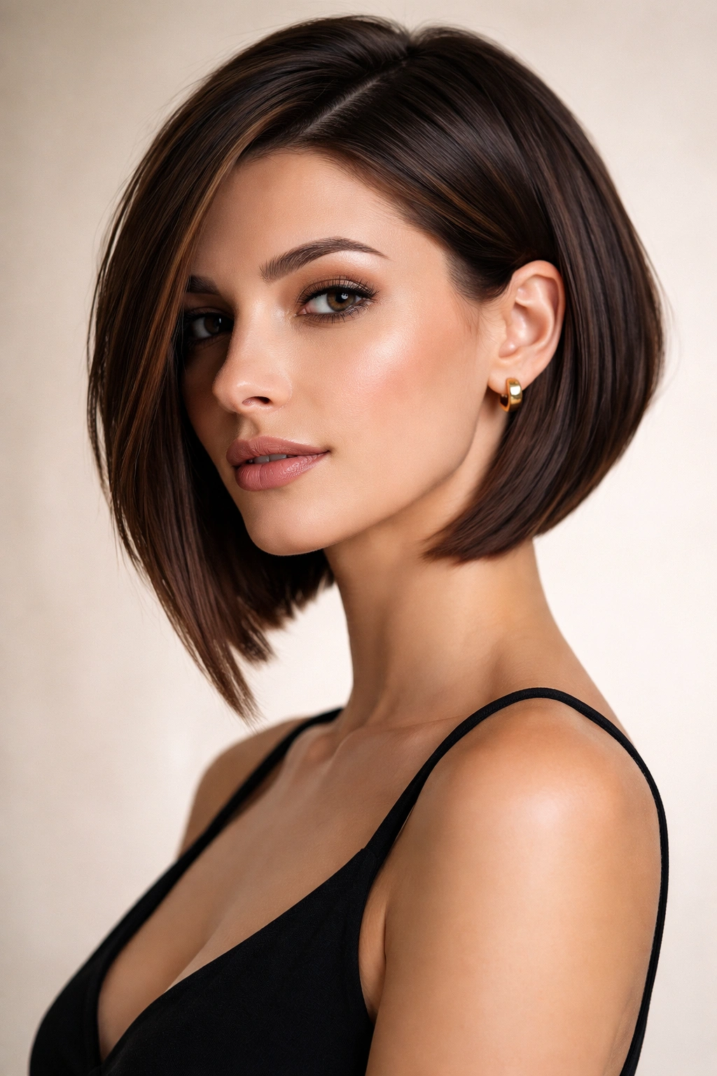 30 Short Haircuts That Flatter Almost Every Woman 23 Angular bob with sharp angles and longer front framing the face
