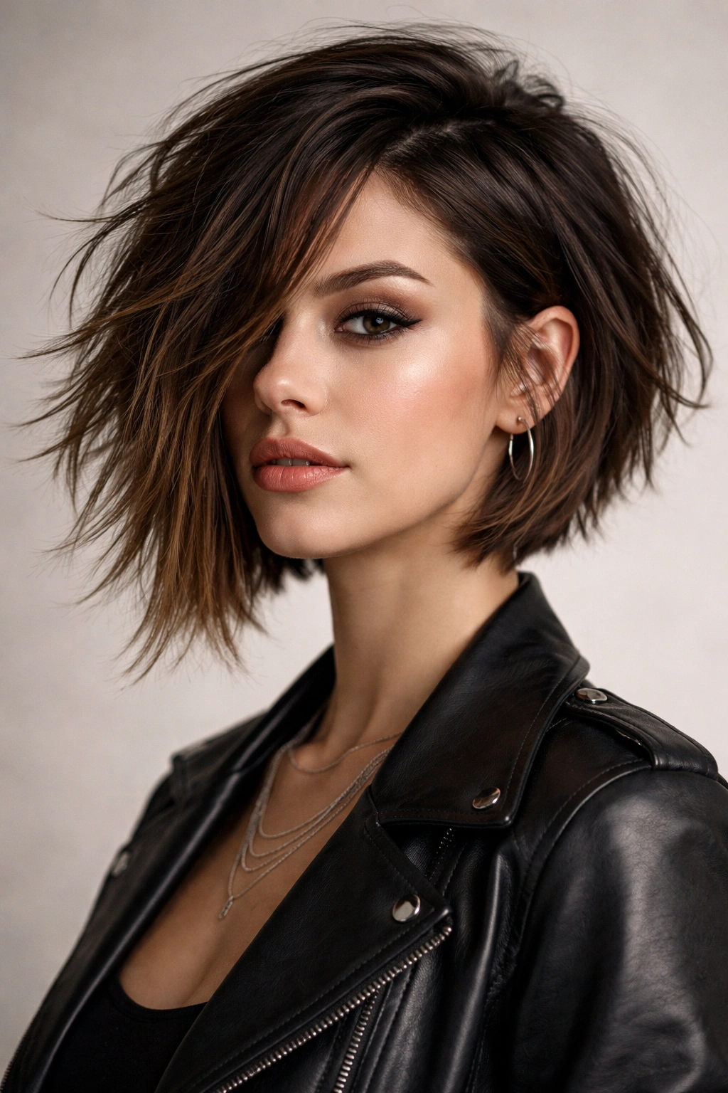 12 Edgy Bob Cuts For Women Who Love Bold Hair 5 Asymmetrical choppy bob with uneven length and textured layers