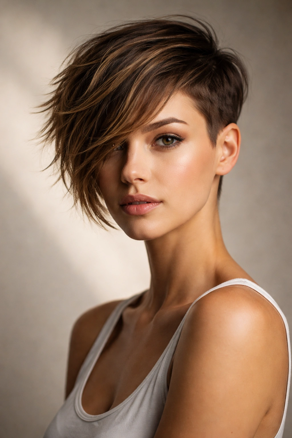Asymmetrical Cut showing a dramatic longer and shorter side