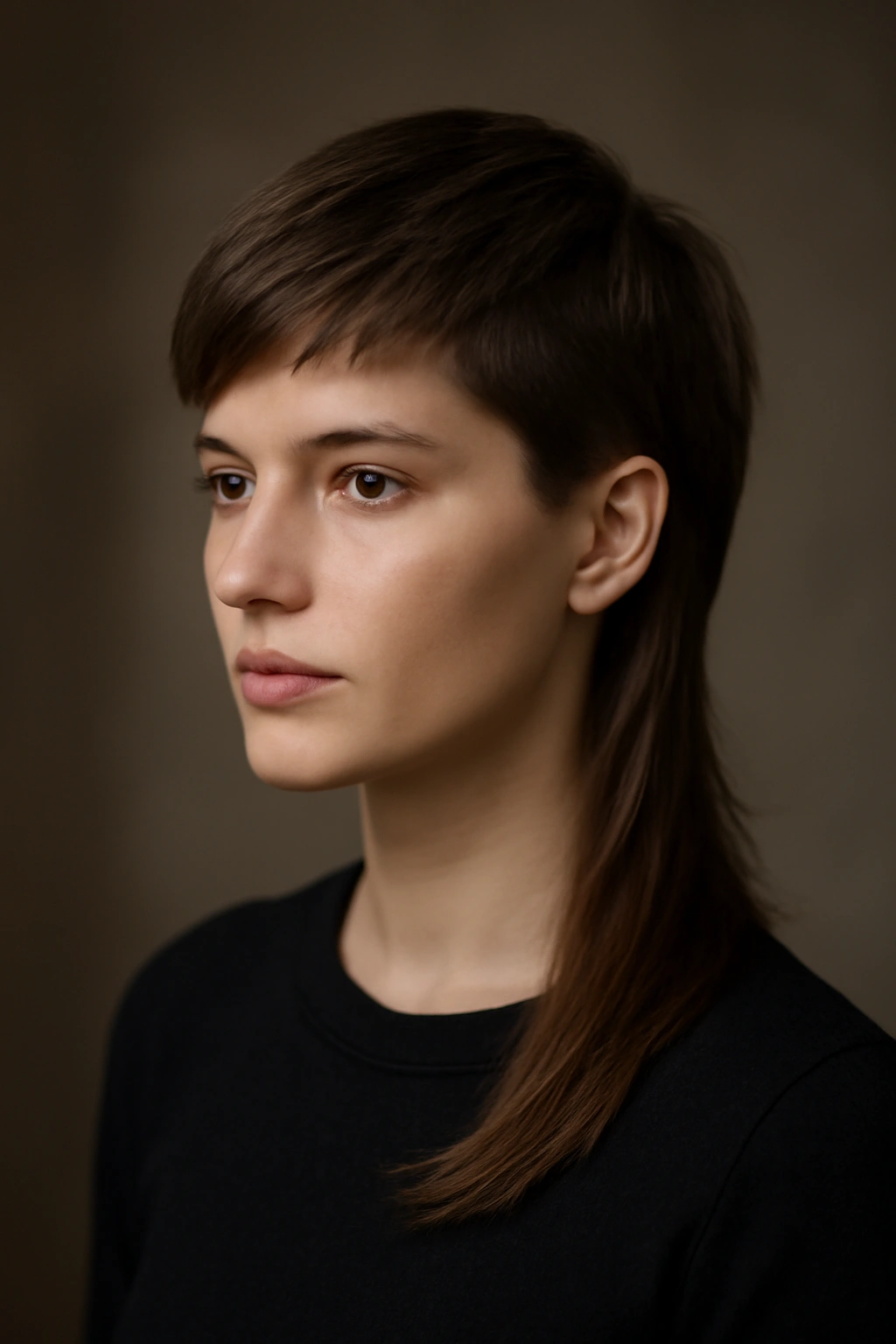 25 Mullet Haircuts for Women You'll Actually Love 11 Asymmetrical mullet with uneven lengths in a fashion-forward portrait
