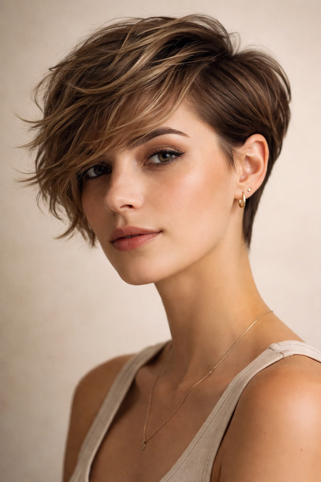 10 Wavy Pixie Cuts That Look Totally Effortless 7 Asymmetrical wavy pixie with short and long sides texture emphasized