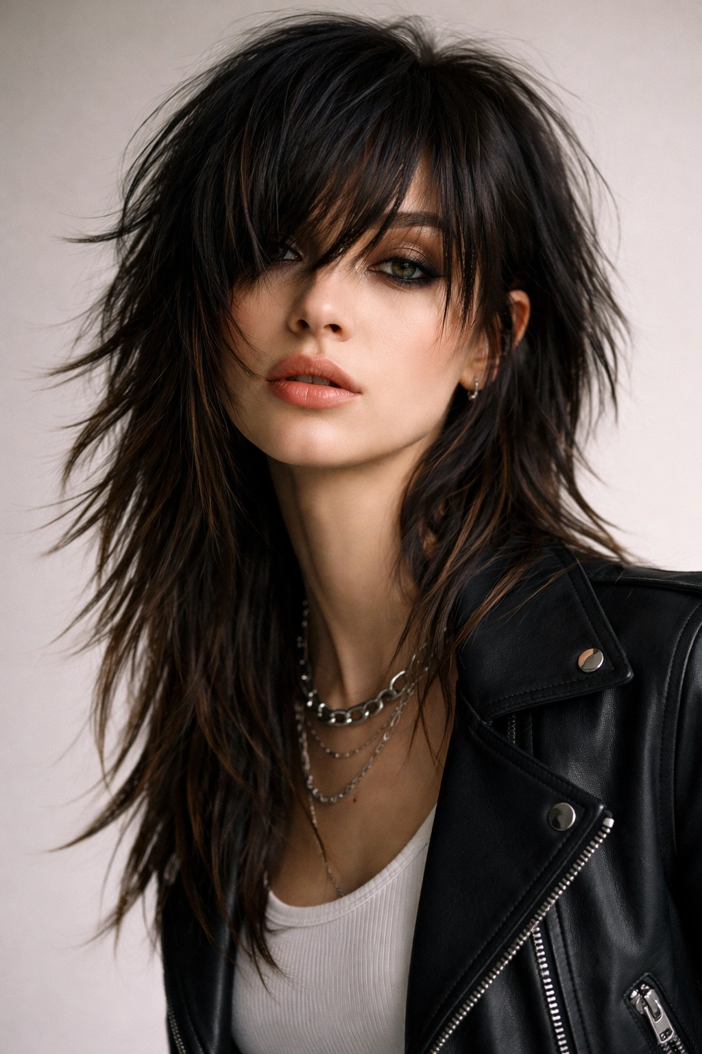 12 Shoulder Length Shag Cuts For Any Hair Type 8 Bold asymmetrical shag with uneven lengths creating dramatic movement