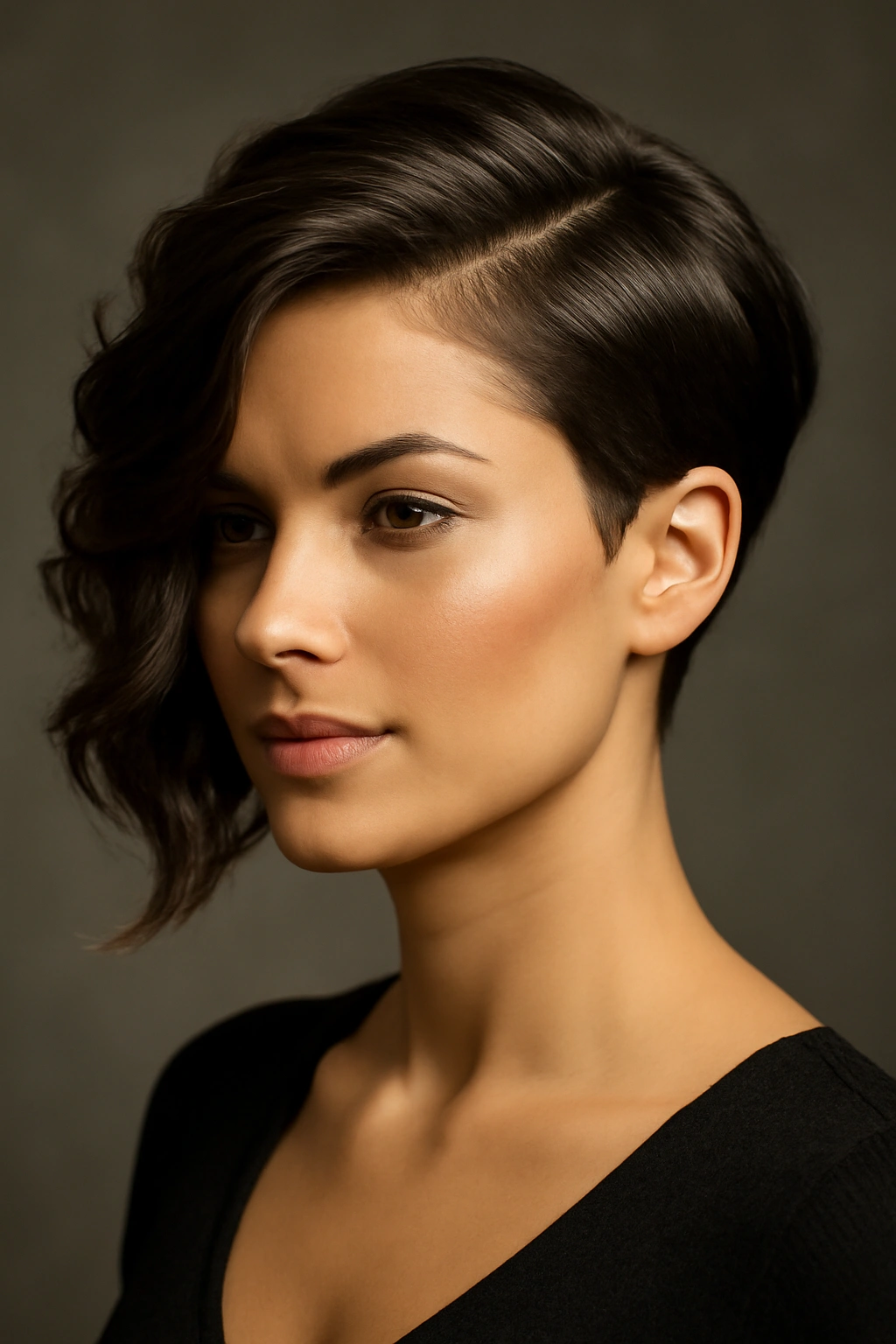 12 Party-Ready Hairstyles That Shine on Short Hair 9 Asymmetrical short haircut with a long, sweeping side