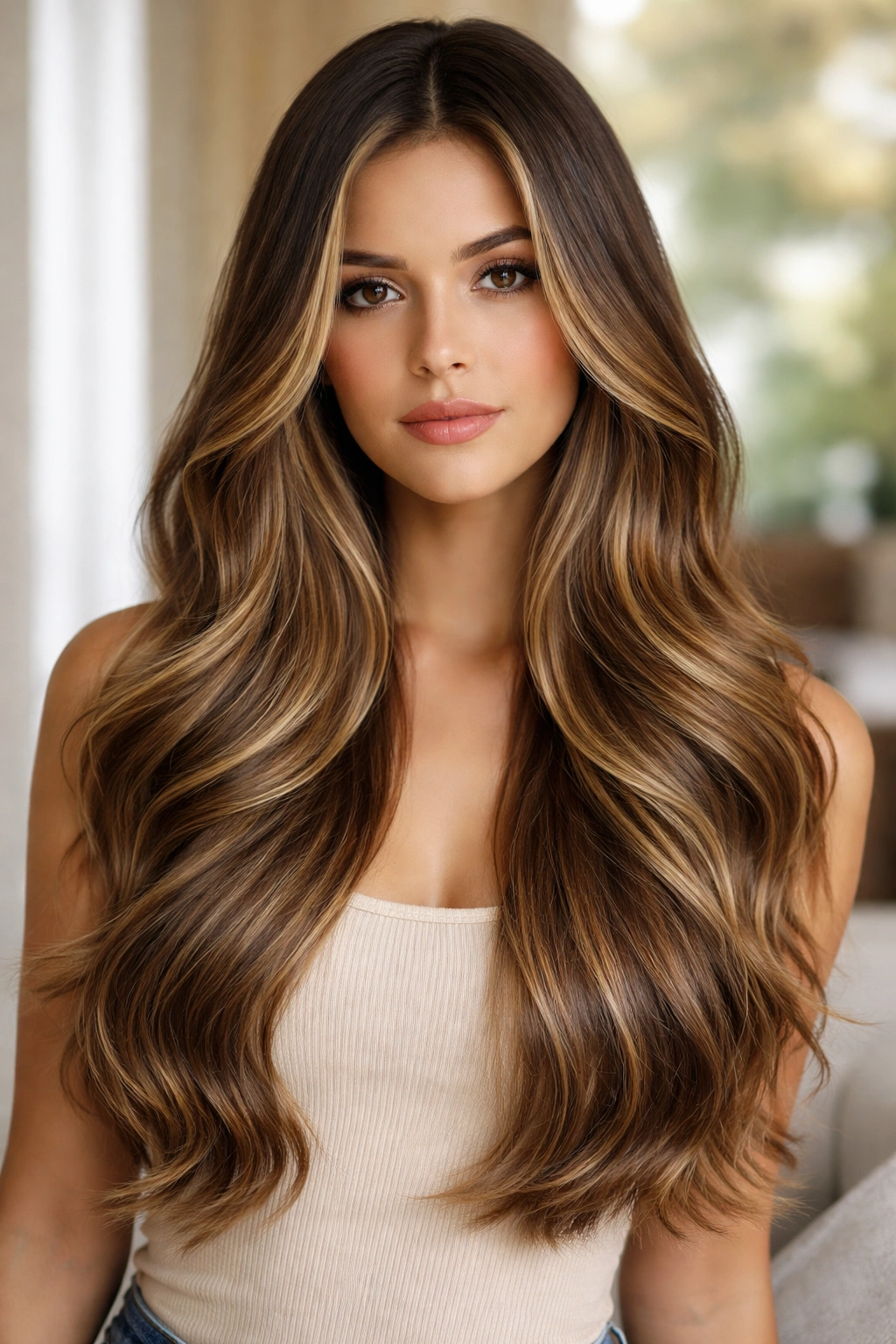 25 Long Haircuts For Women With Every Hair Type 6 Long hair with seamless balayage and subtle layering showing color pieces