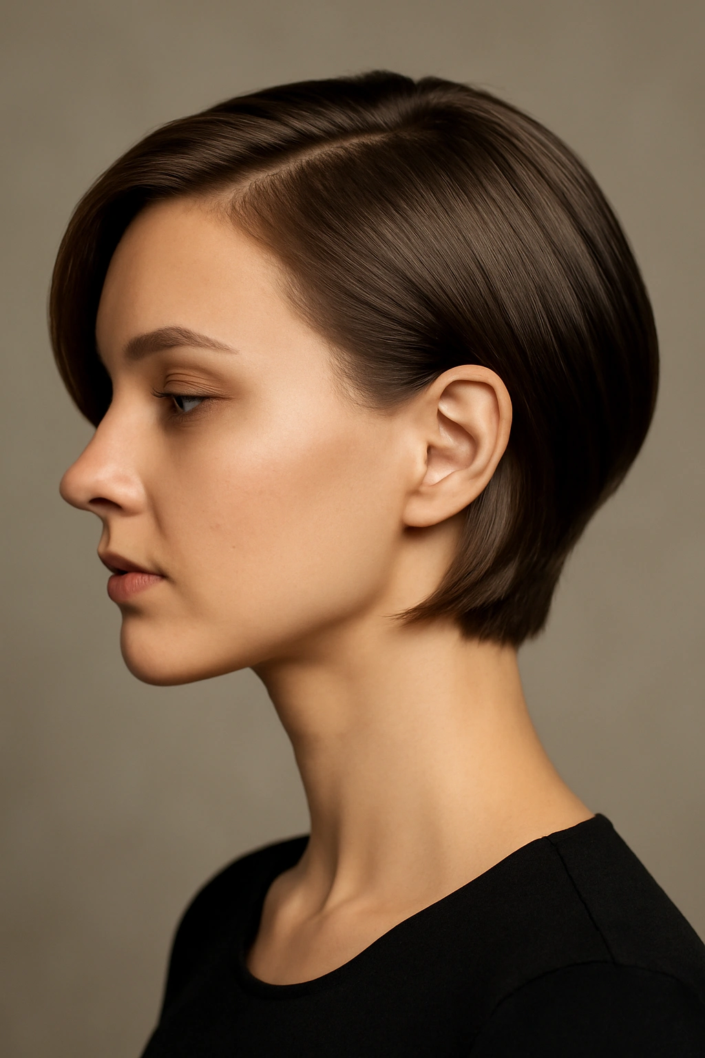 10 Formal Hairstyles That Look Stunning on Short Hair 6 Side profile of short hair in a sleek behind-the-ear tuck