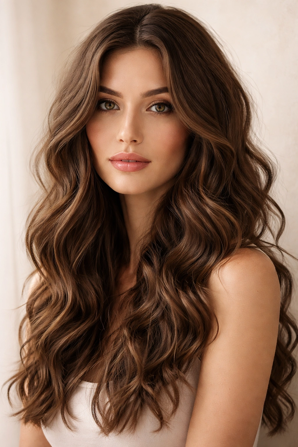 2B hair with hydrated, defined waves and healthy shine.