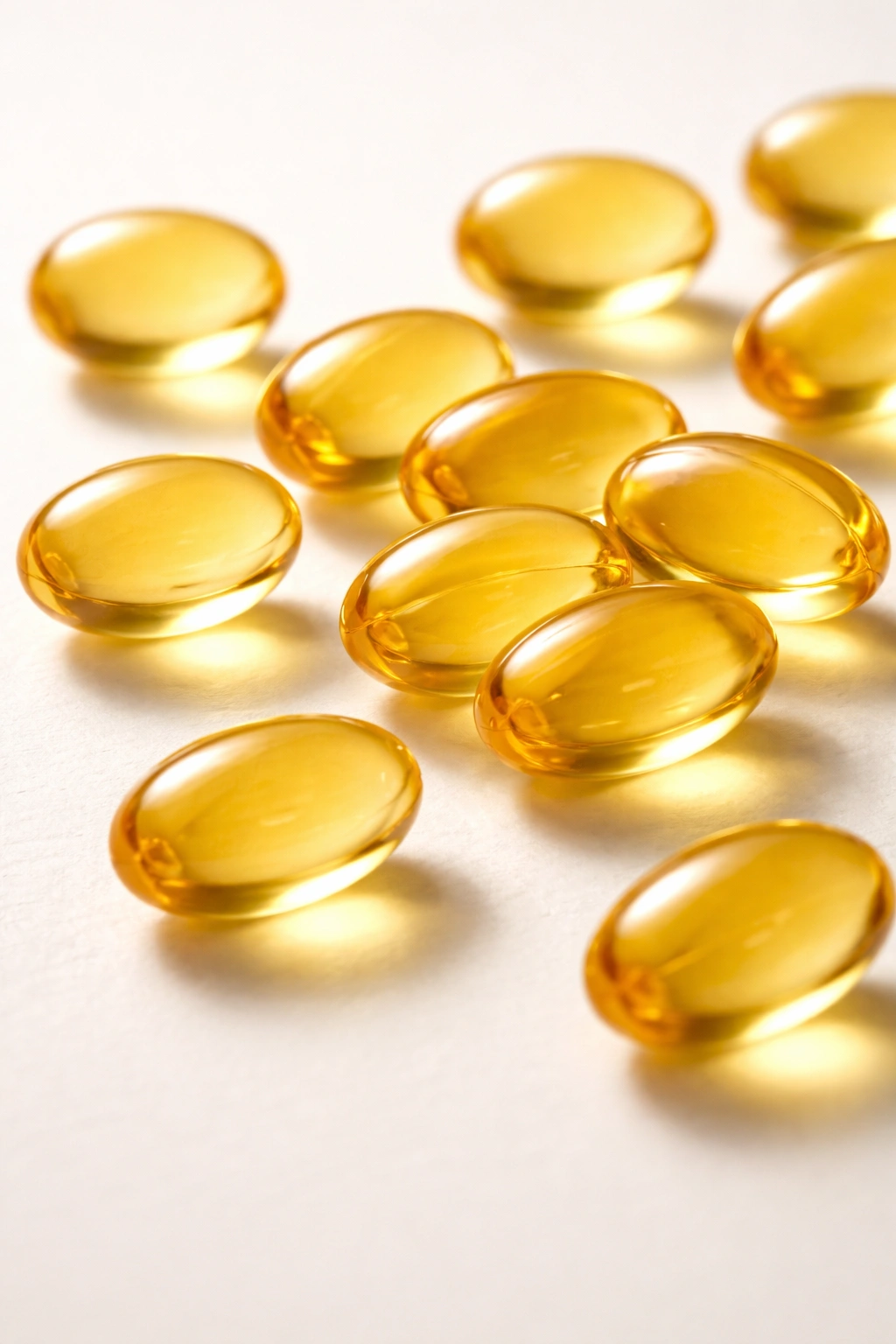 Biotin capsules on plain background