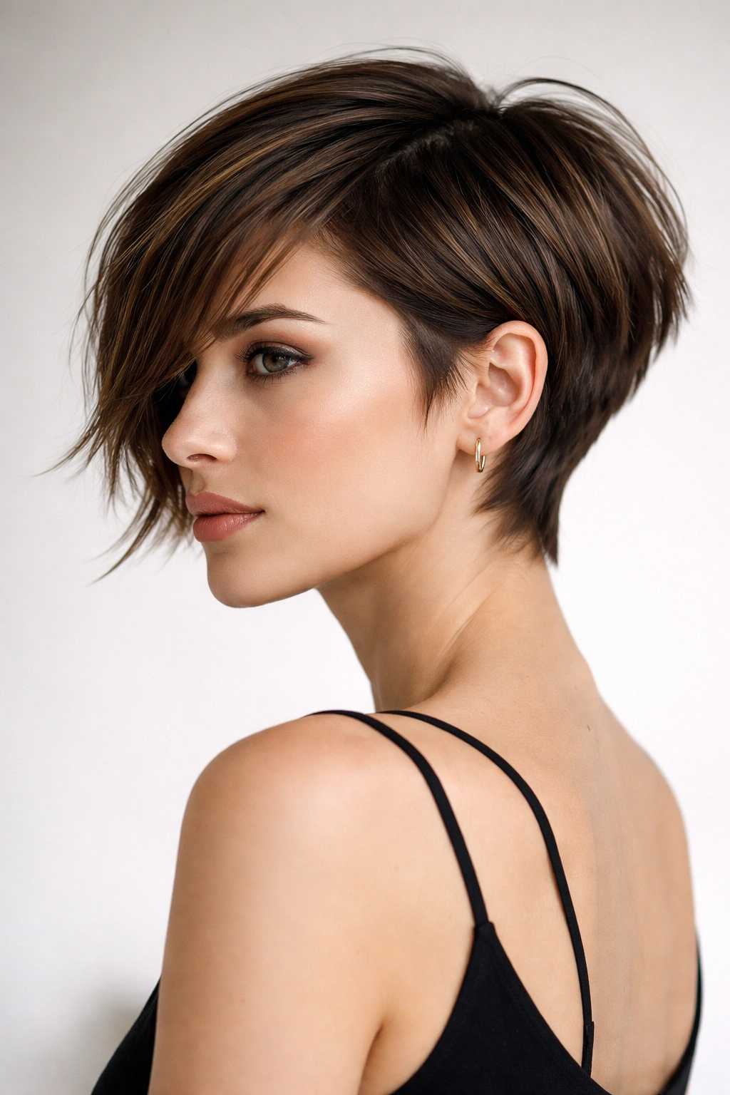 12 French Cut Hairstyles That Look Effortlessly Chic 6 Bixie cut with asymmetrical length and sharp geometric lines