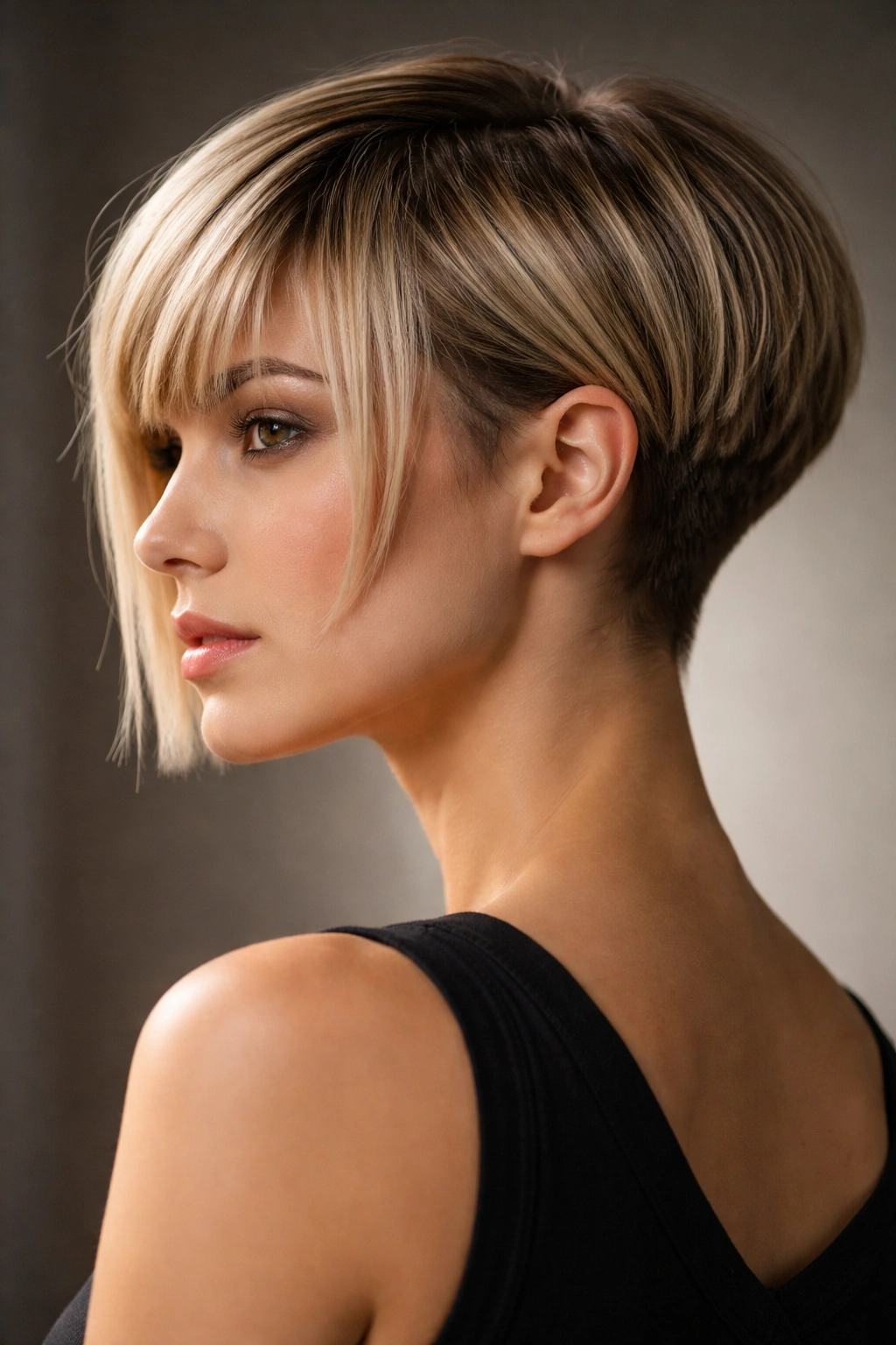 25 Haircut Styles Trending For Women This Season 11 Bixie haircut with chin-length front and short back fade