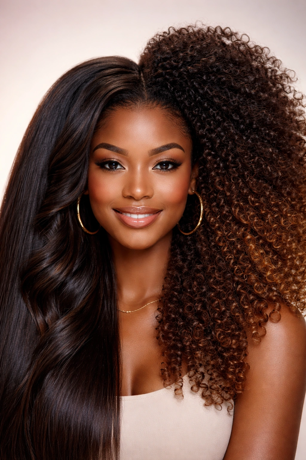 Portrait celebrating diverse Black hair textures