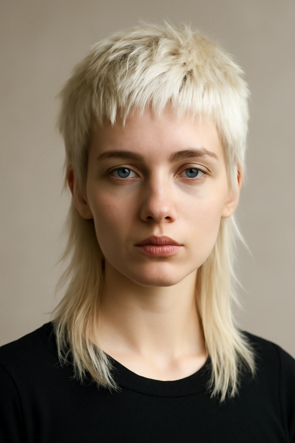 25 Mullet Haircuts for Women You'll Actually Love 6 Bleached blonde mullet with platinum color and textured top
