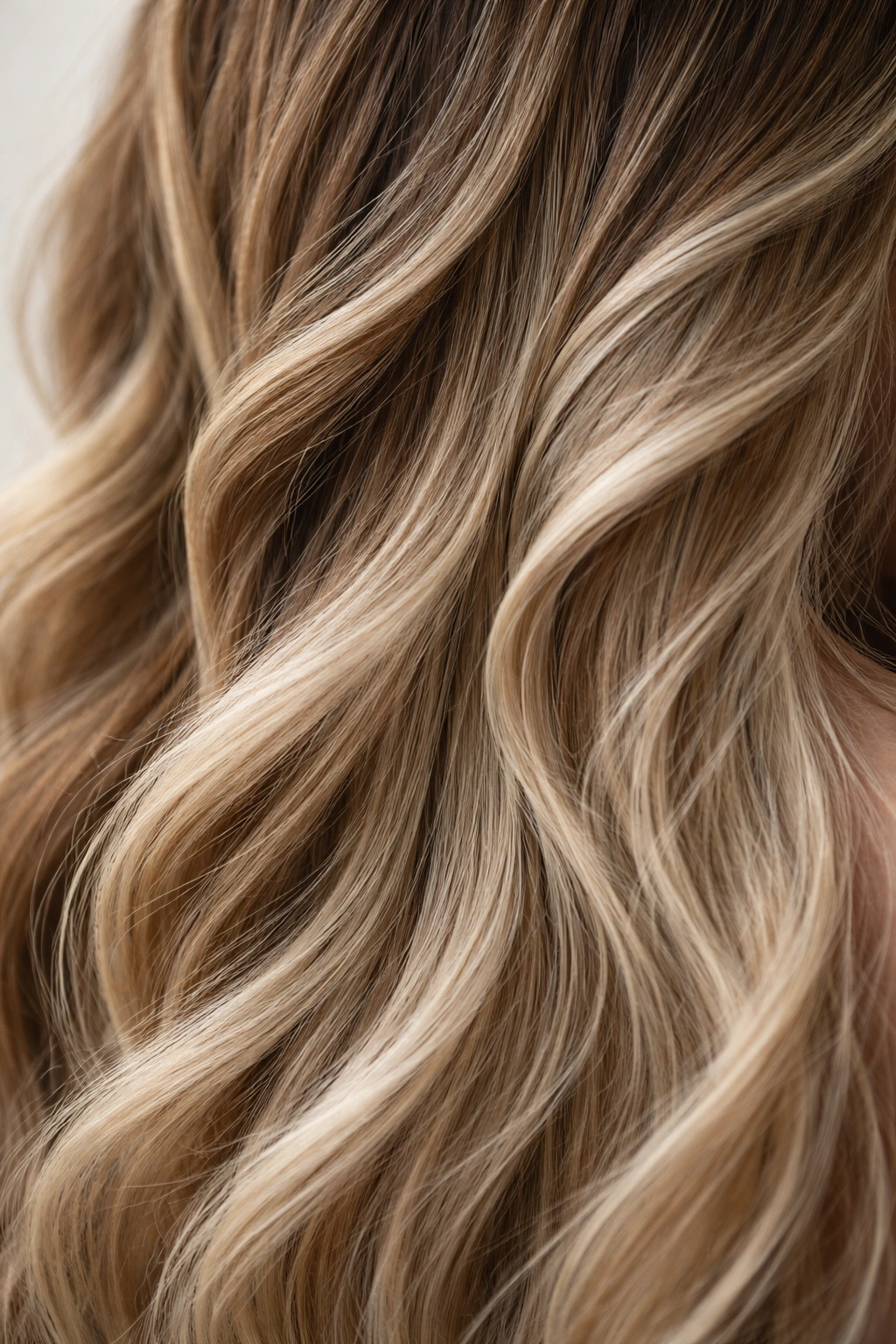 Close-up of textured extension strands blending with natural hair
