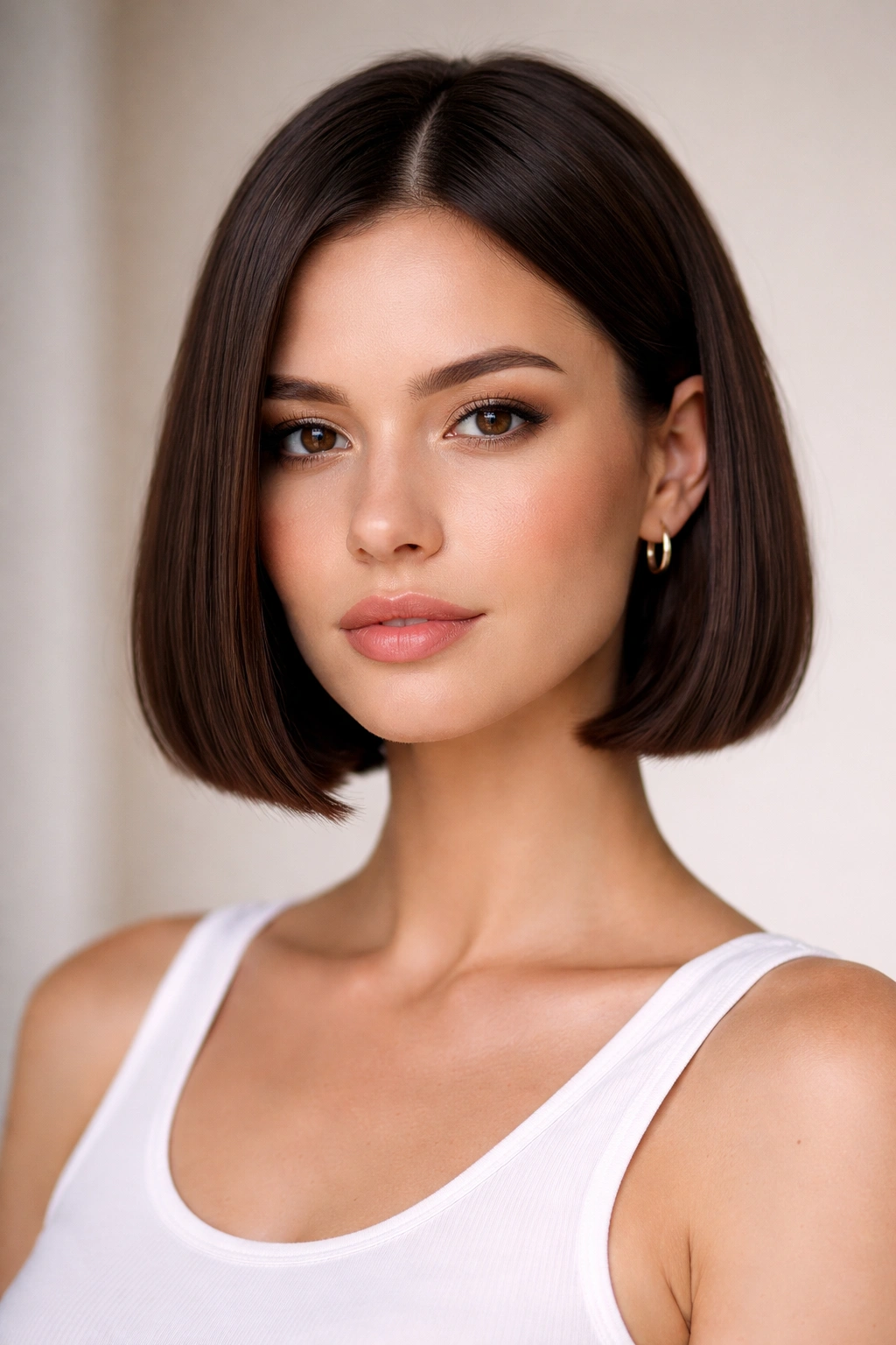 15 Low Maintenance Haircuts For Packed Schedules 3 Profile view of a person with a blunt bob and crisp straight edge