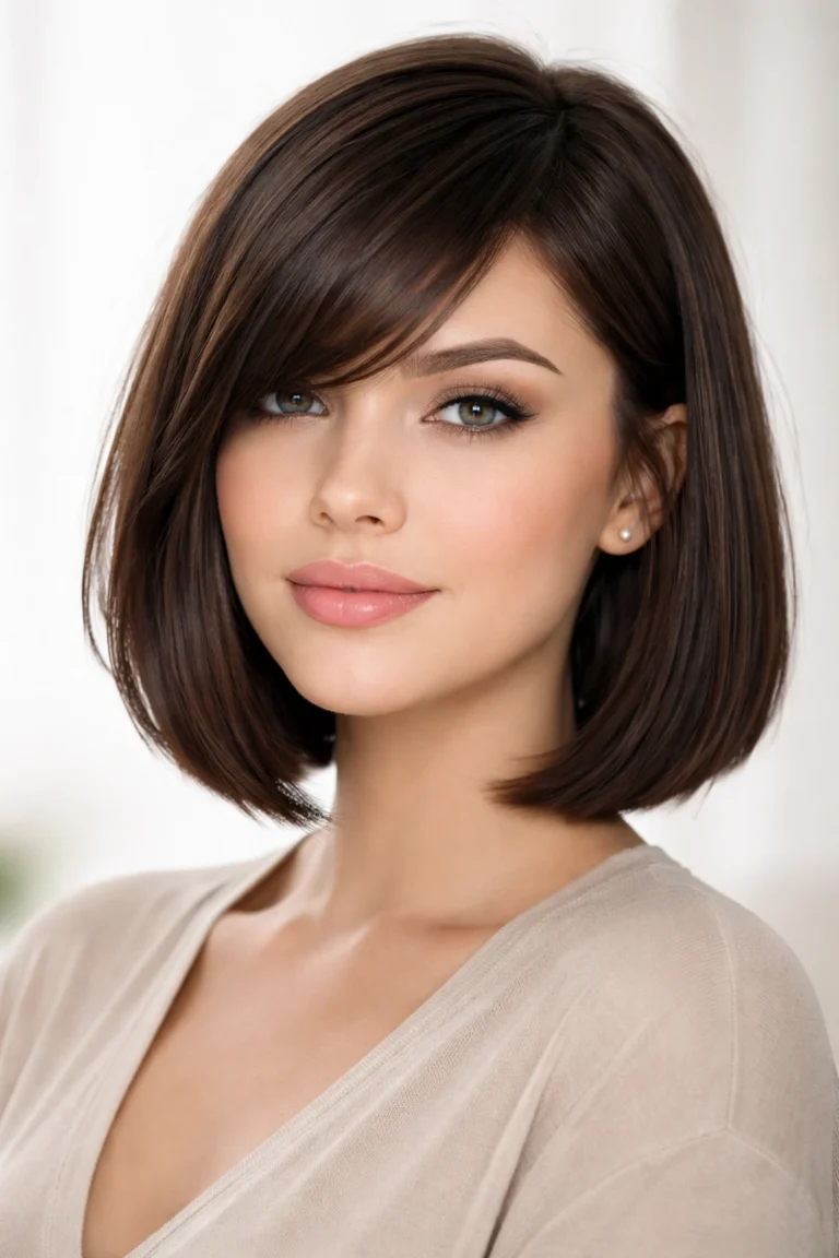 10 Haircuts for a Round Face and Double Chin