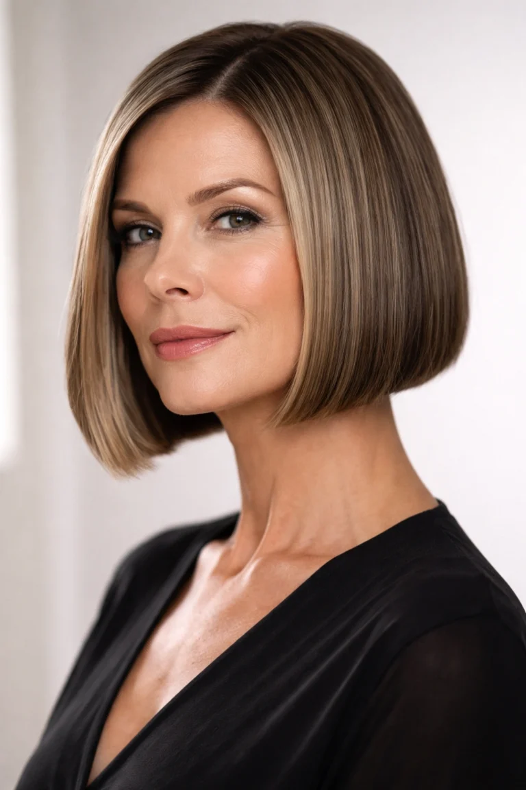 12 Chin Length Hairstyles for Women Over 50