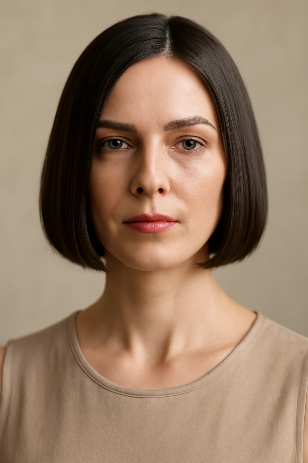 Mother of the Bride? 12 Pretty Short Hair Styles 9 Blunt jaw-length bob with straight glossy hair