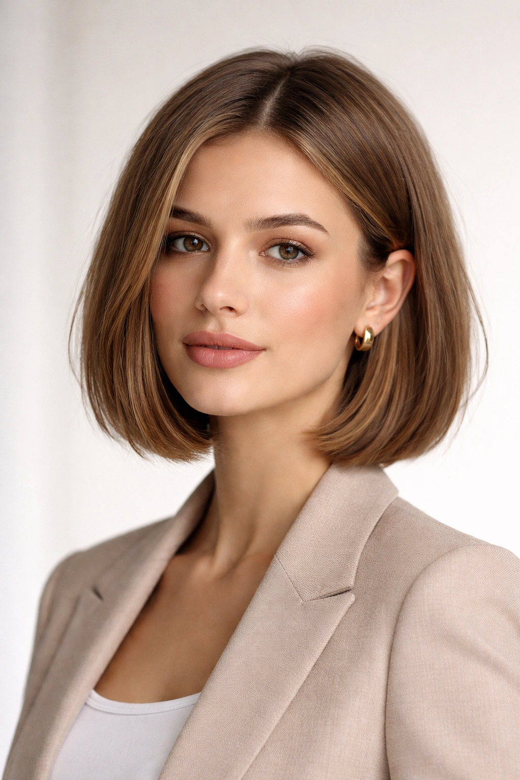 Head-and-shoulders portrait of blunt bob with subtle texture