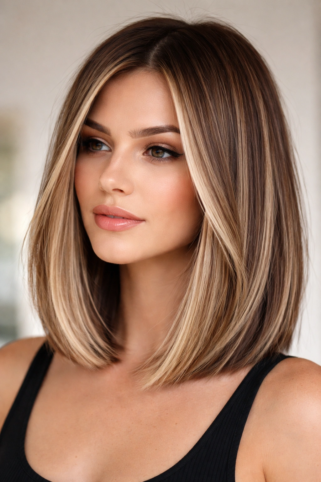 15 Lob Haircuts For Straight And Wavy Textures 15 Blunt lob with dimensional color highlights and sharp ends