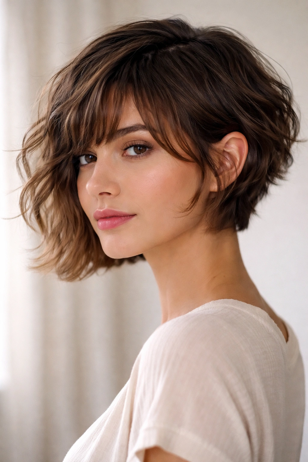 Wavy Pixie Cuts 12 Styles For Naturally Wavy Hair 12 Blunt chin-grazing pixie with longer front and shorter back on waves