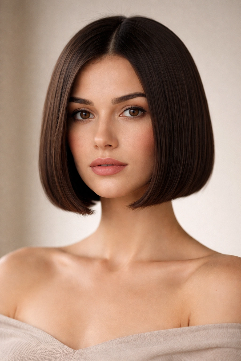 20 Very Short Haircuts That Still Look Feminine 6 Blunt short bob with a clean chin-length line.