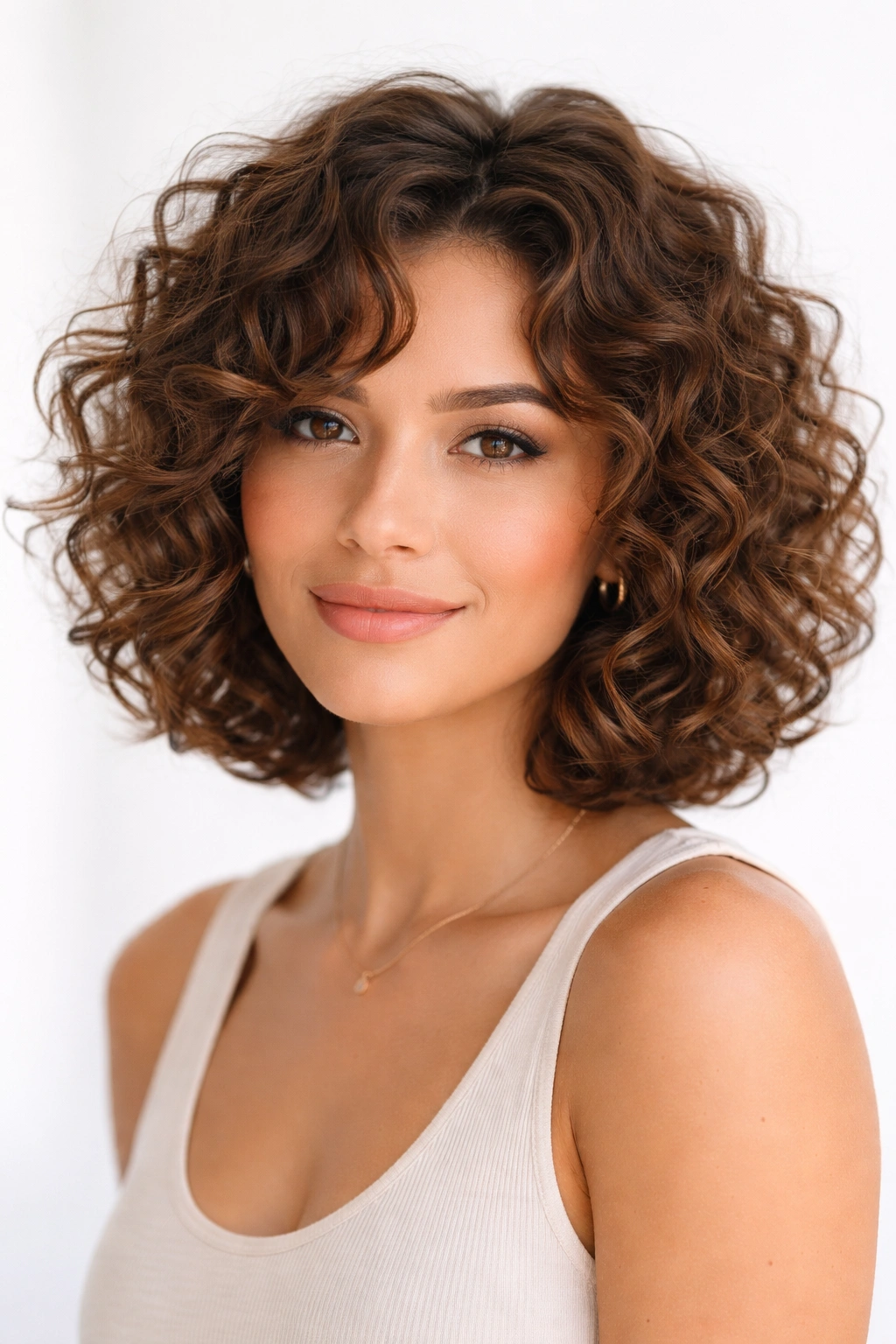 20 Curly Bob Styles For Natural And Permed Curls 20 Chin-length curly bob with lively bounce and defined curls