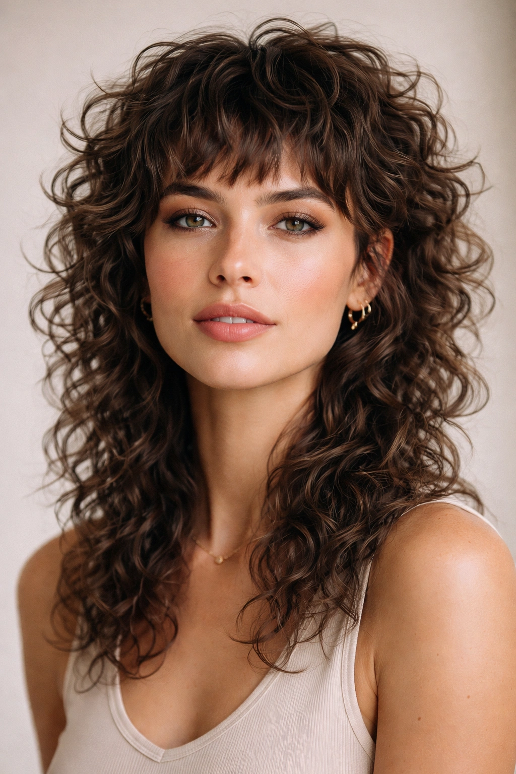 12 Short Curly Cuts With Face Framing Layers 12 Bouncy curly mullet hairstyle with short front and long back