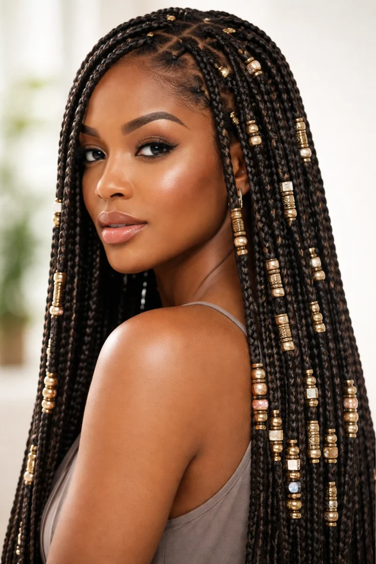 10 Beautiful Beaded Hairstyles For Black Women