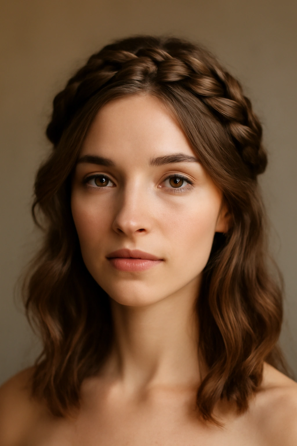 10 Effortless Hairstyles for Any Formal Event 5 Halo braid encircling the head with soft waves underneath