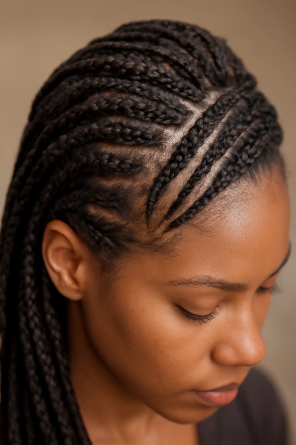 15 Loc Hairstyles That Work for Both Office and Play 9 Braided locs close-up showing intricate braiding textures