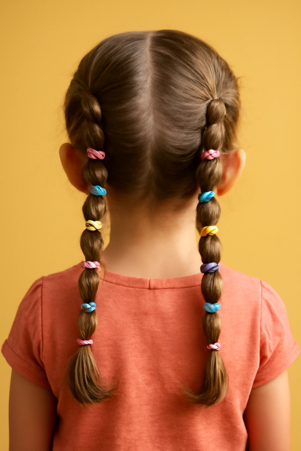 18 Braided Toddler Hairstyles That Won't Come Undone 15 Two braided pigtails with elastic spiral segments along the length