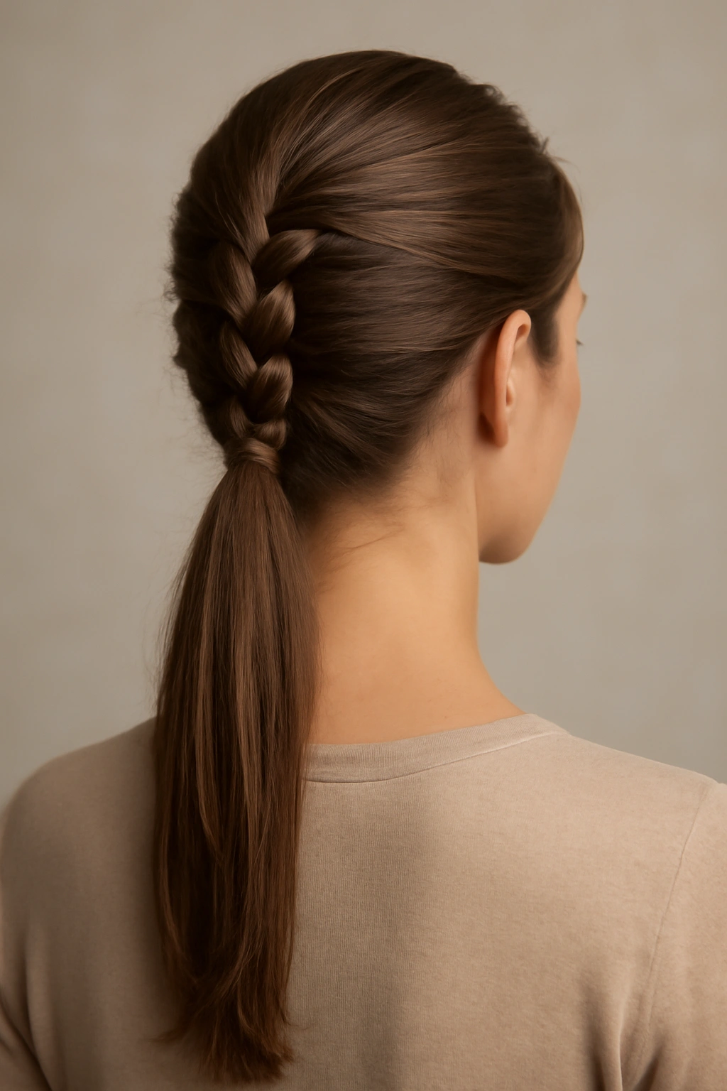 12 Polished Ponytail Hairstyles You Can Try Today 5 Braided ponytail with integrated braid entering the ponytail