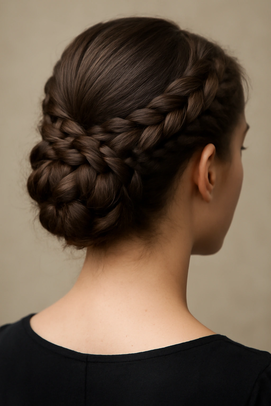 8 Classic Updos That Work for Any Formal Occasion 4 Braided updo with braids wrapped around a bun