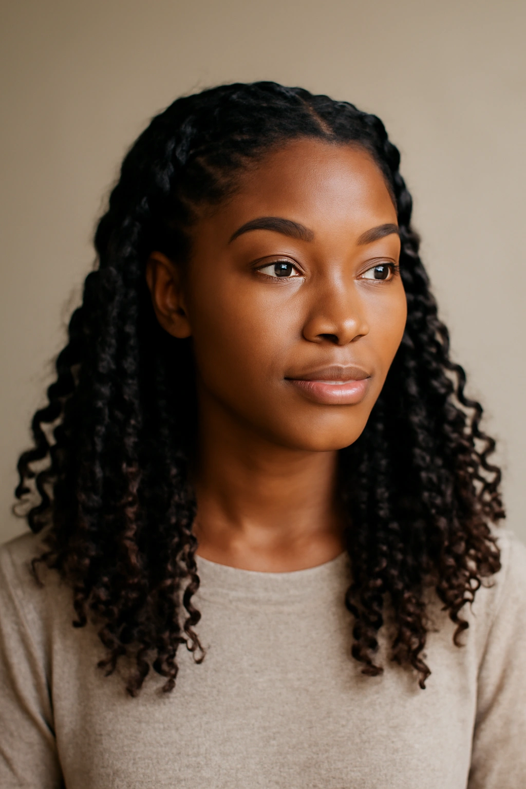 15 Easy Everyday Hairstyles for Black Women to Try 4 Braids with curly ends hairstyle featuring loose braids and curls