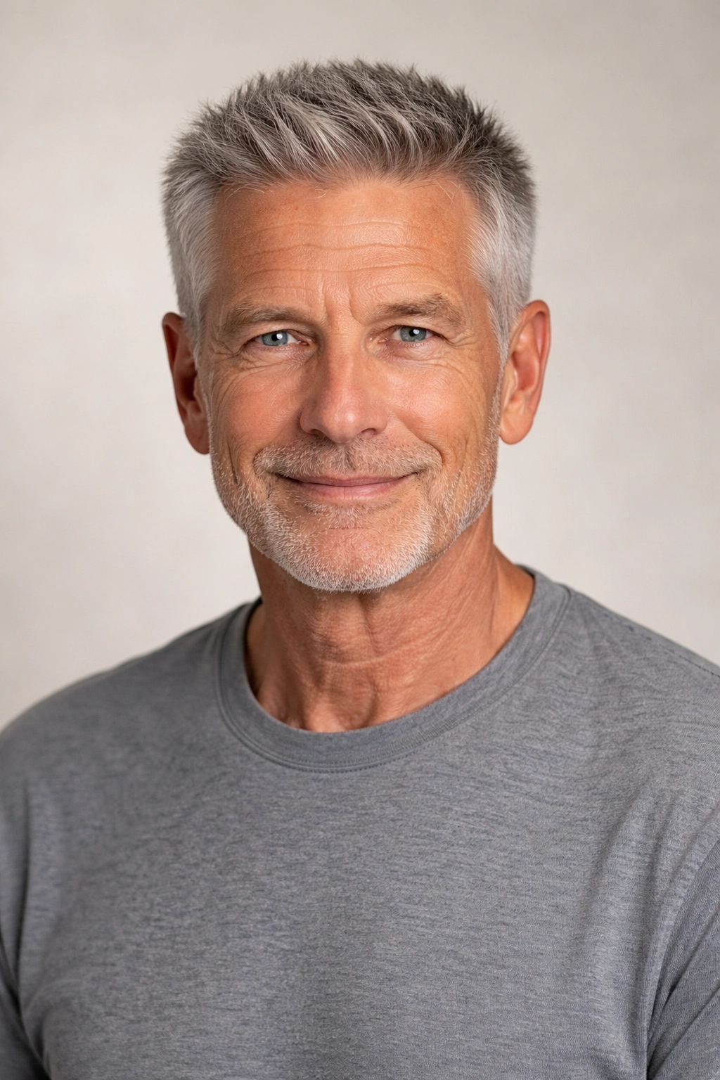 Man with neat brush cut showing slightly longer top