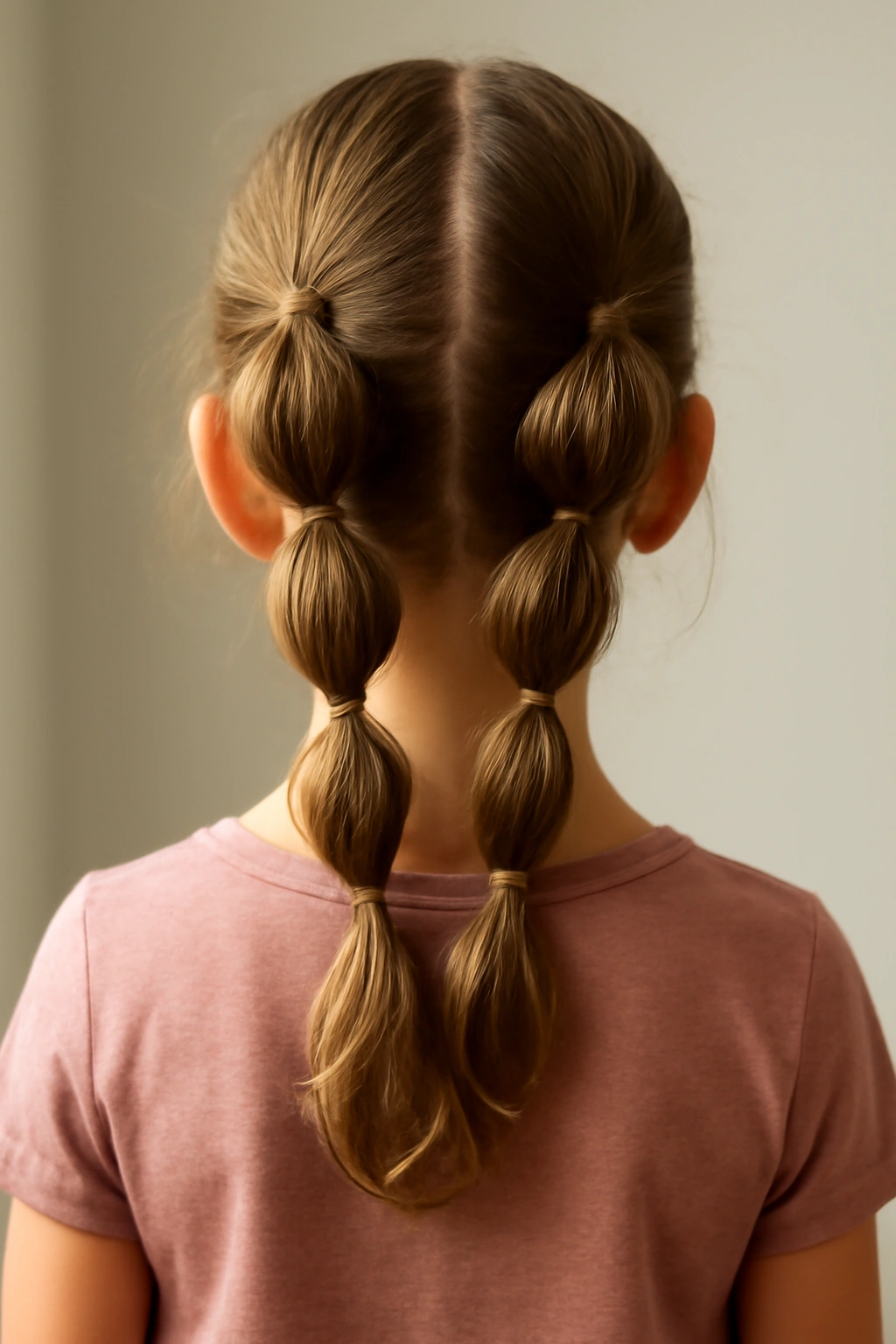 10 Quick School Morning Hairstyles for Busy Girls 9 Back view of a child's head with bubble braids running down the back
