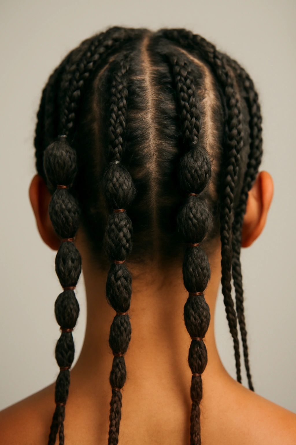 15 Micro Braid Styles for Short, Medium, or Long Hair 12 Micro braids with bubble sections created by elastics.