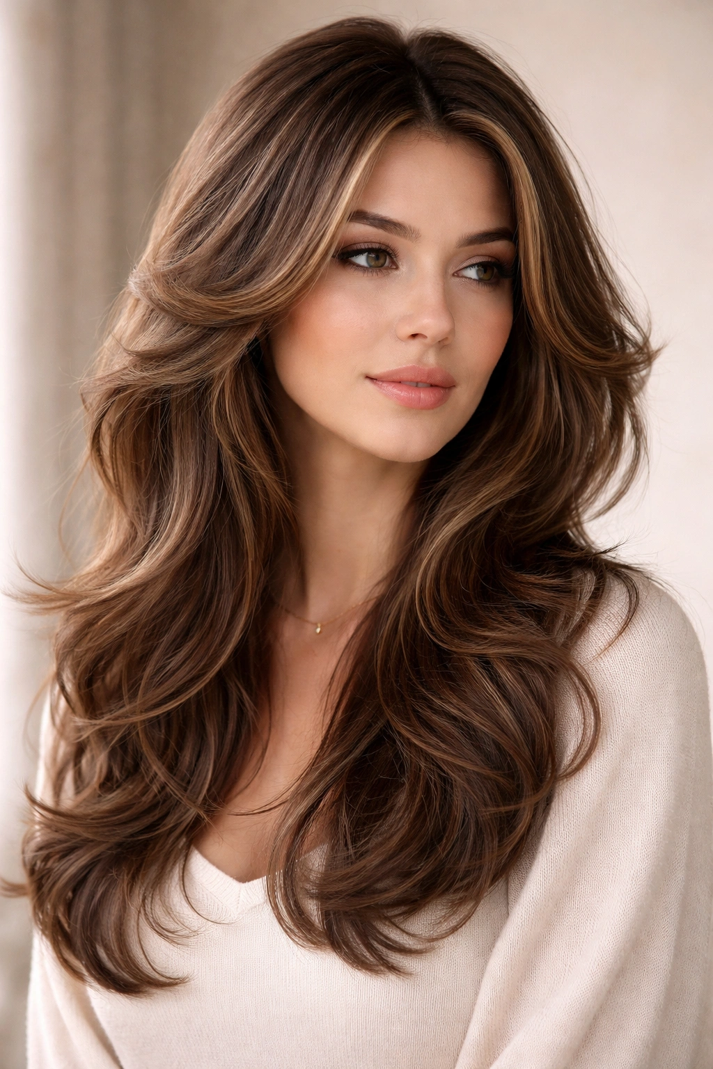Butterfly layers with crown-volume and face-framing pieces