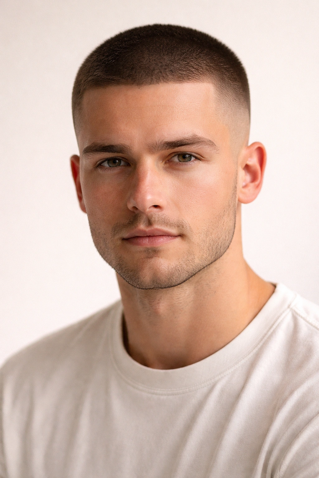 10 Short Haircuts That Look Good Completely Unstyled 8 Close-up of a buzz cut fade showing uniform short length and clean sides